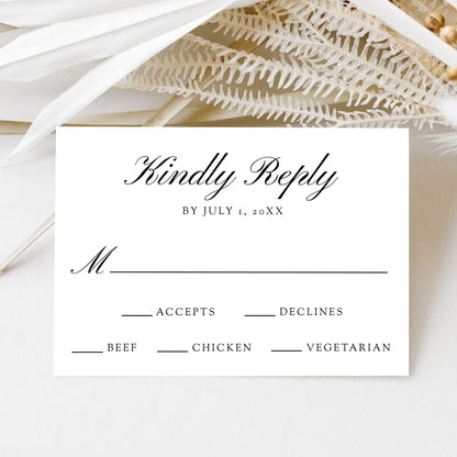 Elegant Black Chinoiserie Wedding Suite | Corjl Template