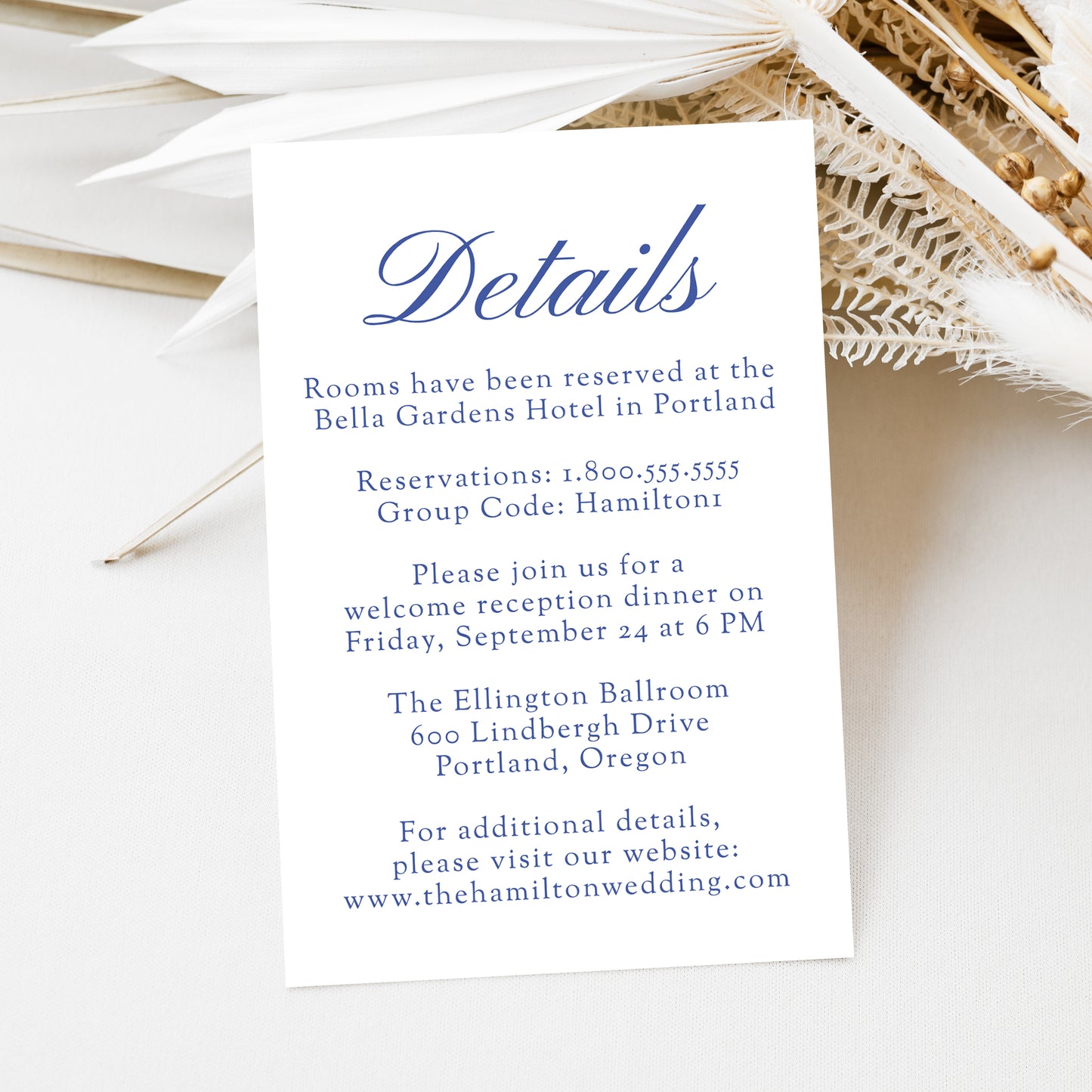 Elegant Blue Chinoiserie Wedding Suite | Corjl Template