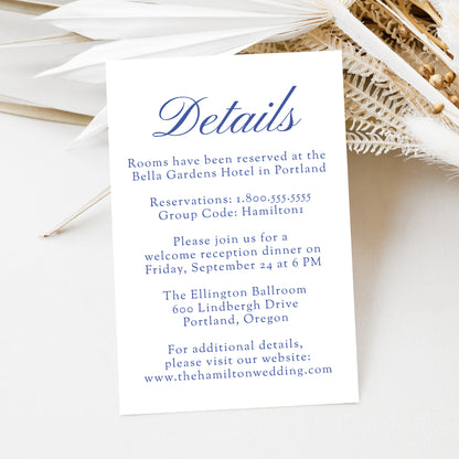 Elegant Blue Chinoiserie Wedding Suite | Corjl Template